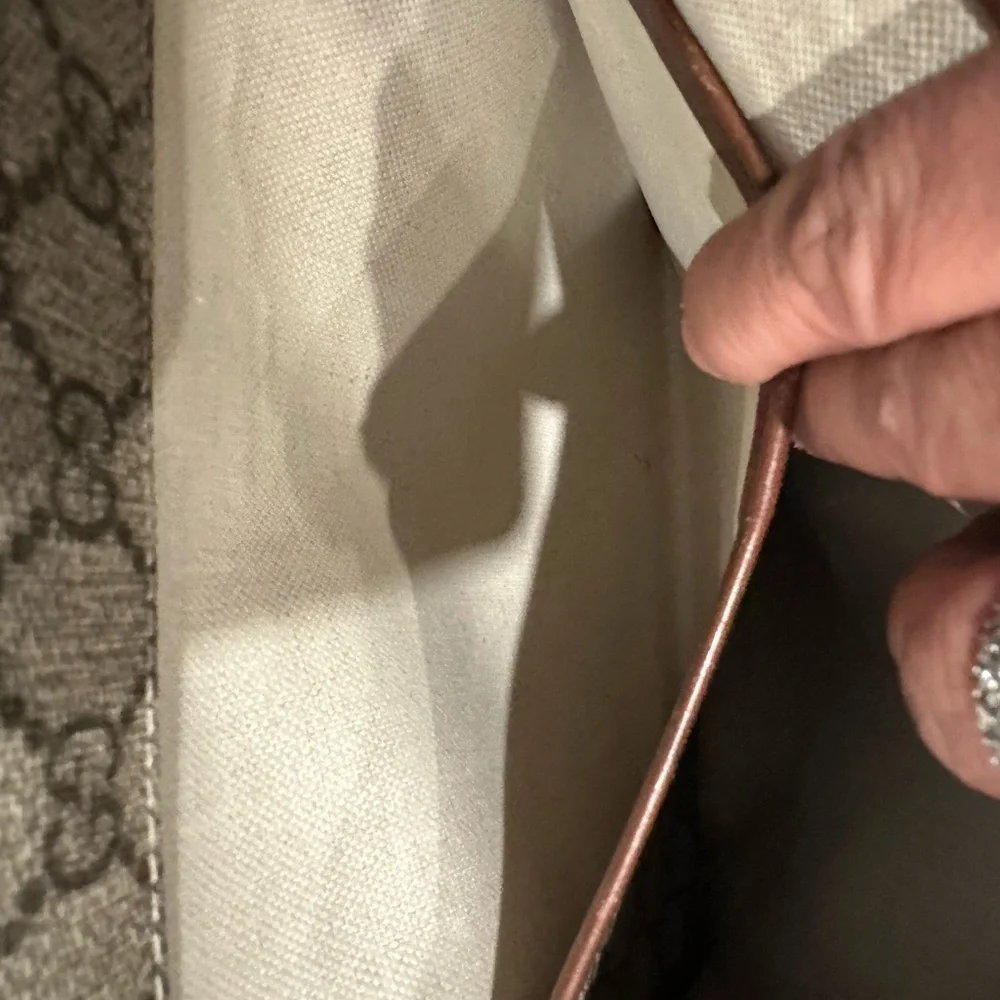 Gucci Beige and Brown Monogram Messenger Bag
